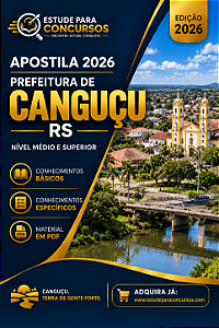 Apostila PREFEITURA DE CANGUÇU RS 2026 Professor Anos Iniciais do Ensino Fundamental