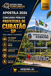 Apostila PREFEITURA DE CUBATÃO SP 2026 Técnico em Recursos Humanos