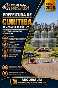 Apostila PREFEITURA DE CURITIBA PR 2026 Auditor Fiscal de Tributos Municipais