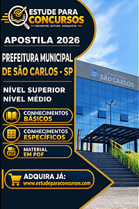 Apostila PREFEITURA DE SÃO CARLOS SP 2026 Médico Infectologista