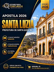 Apostila PREFEITURA DE SANTA LUZIA MG 2026 Topógrafo