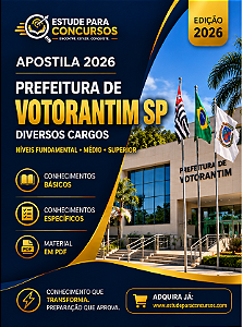 Apostila PREFEITURA DE VOTORANTIM SP 2026 Professor Educação Física