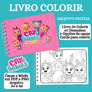 LIVRO COLORIR CRY BABIES – Arquivo em PDF para Impressão