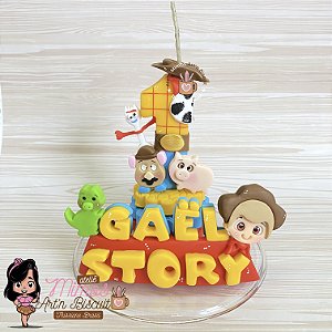 Vela Toy Story em Biscuit (com Nome)