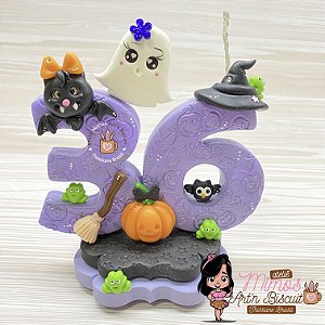 Vela Halloween em Biscuit