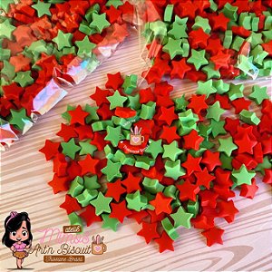Confeitos Estrela Natalina em Biscuit (20 Gramas Pct)
