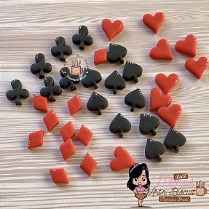 Confeitos Naipes de Baralho Biscuit (20 Gramas Pct)
