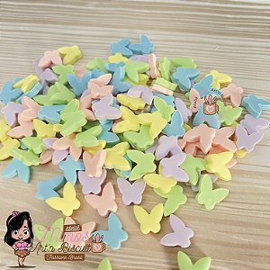 Confeitos Borboleta Candy Colors em Biscuit (20 Gramas Pct)