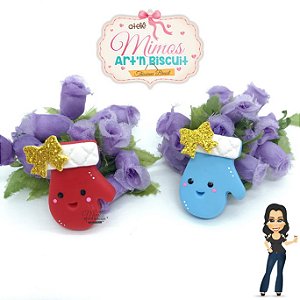 Mini Aplique Luvinha Natalina Em Biscuit