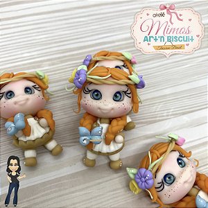 Aplique Menina Anne With An 'e' em Biscuit