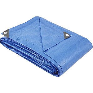 Lona Plástica De Proteção Cobertura Impermeável Azul 3x2 Pedroni