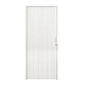 Porta Sanfonada Plástico PVC Branco Neve 2,10x0,90m Permatex