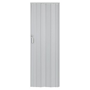 Porta Sanfonada Plástico PVC Cinza 2,10x0,70m Plastilit