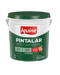 Tinta Econômica Acrílica Fosco Pintalar Branco 3,6L Balde Iquine