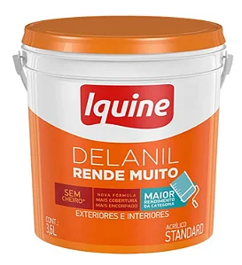 Tinta Standard Acrílica Fosco Delanil Branco 3,6L Iquine