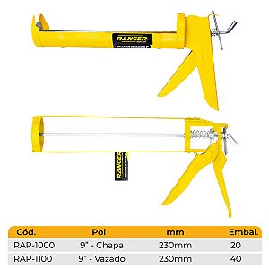 Aplicador De Silicone Profissional Ranger