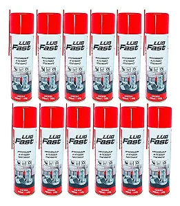 Kit 12 Desengripante Spray Anticorrosivo Lubfast 300ml Mundial Prime