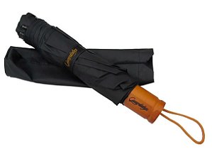 12 Unidades de Guarda Chuvas Mini Manuais Contra Vento Lisos Cabos Em Madeira Tamanho Casarão Ref. 3052