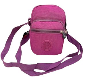 Bolsa Feminina Tiracolo Pequena Em Nylon Tactel Resinado Ref. 6117