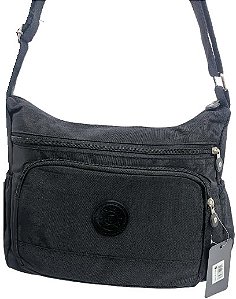 Bolsa Feminina Tiracolo Em Nylon Tactel Resinado Colorida Ref. 6593