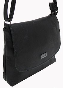 Bolsa Feminina Transversal Com Tampa em Couro 100% Legítimo