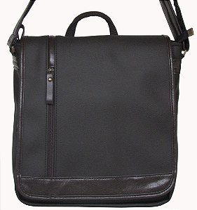 Bolsa Transversal Unissex Carteiro Em P.U Sintético Ref. 115