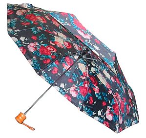 Sombrinha Mini Feminina Manual Estampada Cabo Reto PB 001 E