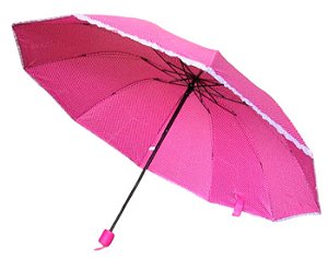 12 Unidades de Sombrinhas Mini Manuais Contra Vento Lisa Com Barrados Tamanho Casarão Ref. 3072