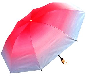 12 Unidades de Sombrinhas Mini Contra Vento Manuais Lisas Em Degrade Com U.v Interno Ref. 3056-6