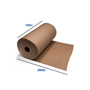 Bobina de Papel Semi Kraft - 120cm x 200MT x 80g