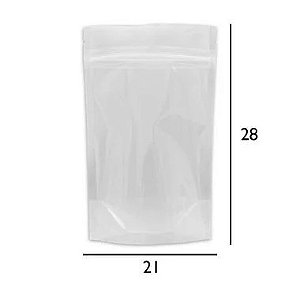 Saco Stand Up Pouch Transparente - Fecho Zip - 21 x 28