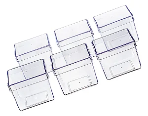 30 Caixinha Acrílica 5x5 Transparente