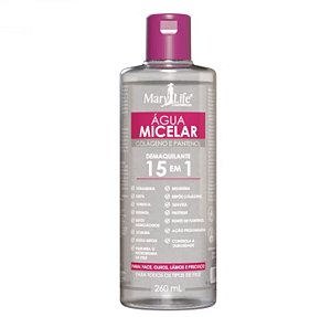 Água Micelar Demaquilante 15 em 1 (Colágeno e Pantenol)