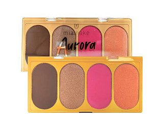 PALETA DE CONTORNO,BRONZER,BLUSH E ILUMINADOR (TON  CLARO ) - MIAMAKE
