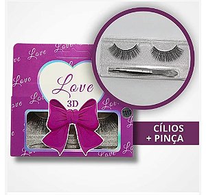 Cílios Postiços com Pinça 3D TG13