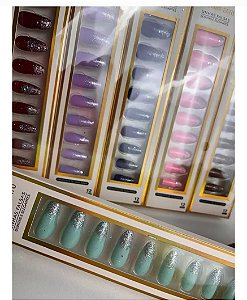 UNHA POSTIÇA MODELO COM GLITTER(COR  ROSA)-MEY