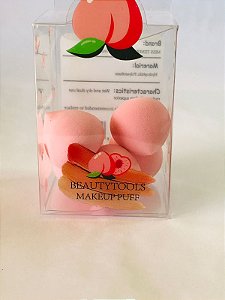 KIT COM 5 MINI ESPONJAS FRUTINHAS PÊSSEGO