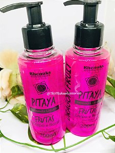 Sabonete Liquido CORPO E ROSTO PITAYA Aroma de Frutas  Uso Diário Rhenuks