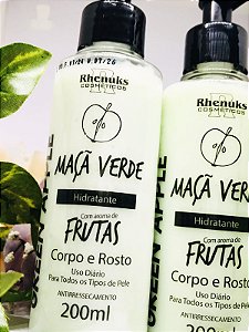 Hidratante Corpo e Rosto MAÇÃ VERDE 200ml - Rhenuks Cosméticos