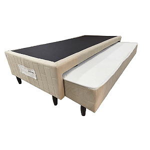 BOX SOLTEIRO (0,88 X 1,88 )  COM AUXILIAR COM MOLAS ENSACADAS