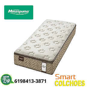 COLHÃO SOLTIERO (0,88 X 1,88) MOLAS ENSACADAS INDIVIDUAIS NATURAT MINASPUMA SELADO