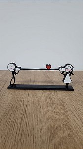 Escultura Decorativa 3D "Linha do Amor"