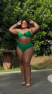 CONJUNTO PEITO LINDA CHRISTIAN E CALCINHA GARBO S/ PALA - VERDE ESPERANÇA