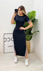 Vestido Longo Canelado