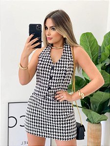 Conjunto Short Saia Alfaiataria