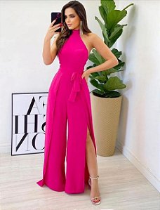 Macacão Fenda com Bojo