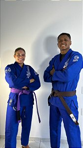 Kimono NU collab Brazil Combat Azul - Bordado