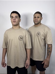 T-shirt Oversized Bege & marrom NU