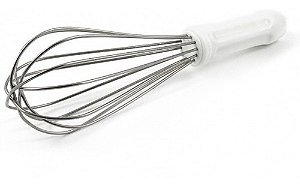 Batedor De Ovos Manual Inox 30 Cm Com Cabo De Polipropileno