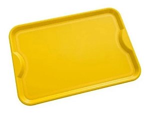 Kit Bandeja Plástica 30 Pçs Na Cor Amarela 48x33